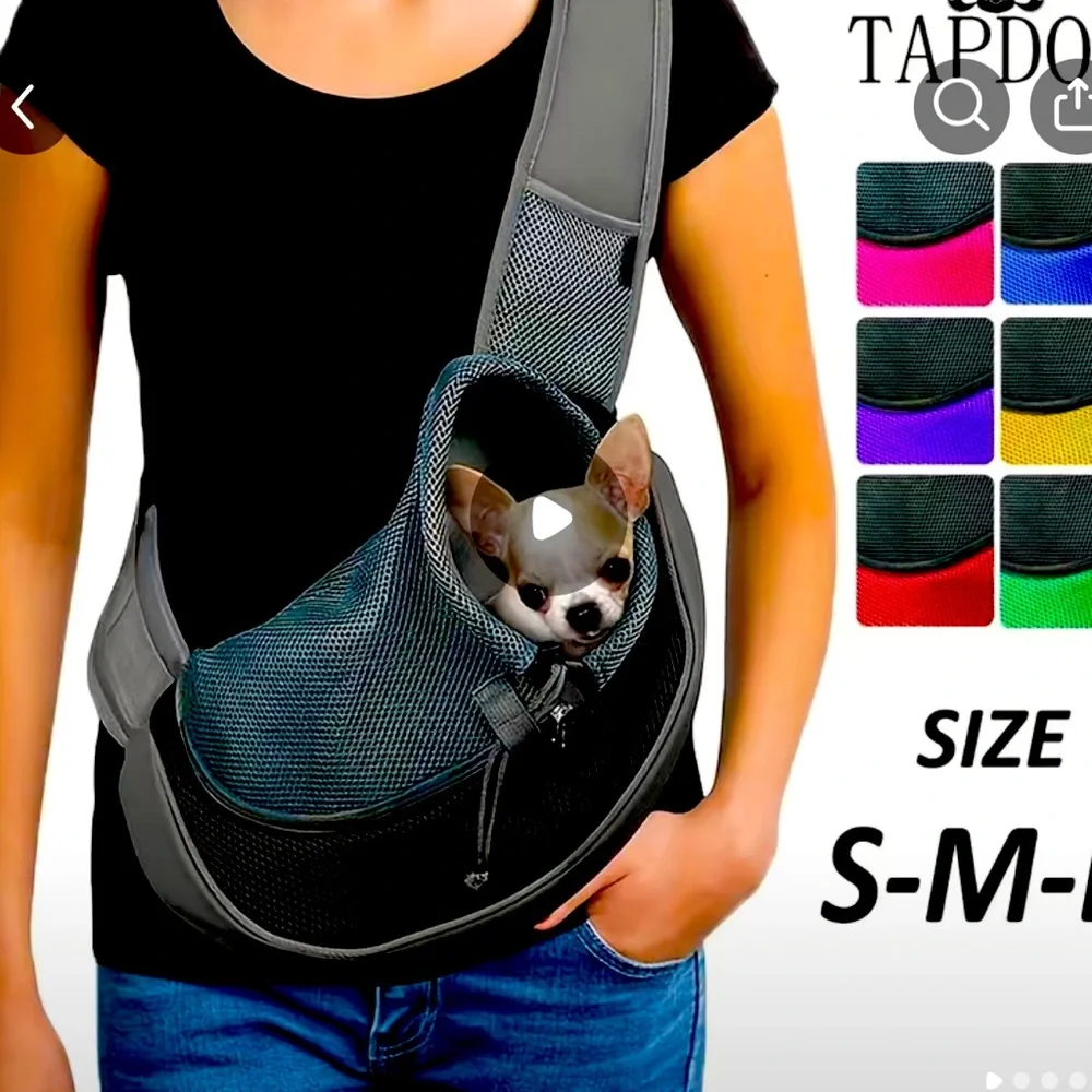 COPY - Reflective Pet Sling Carrier comes in 3 sizes S, M & L as well as 3 col…